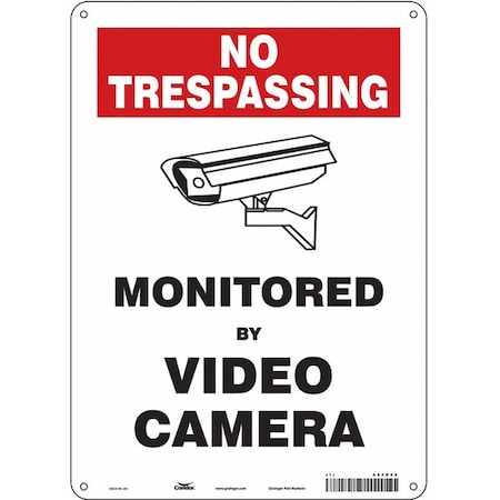 Security Sign,14" H,10" W,Plastic