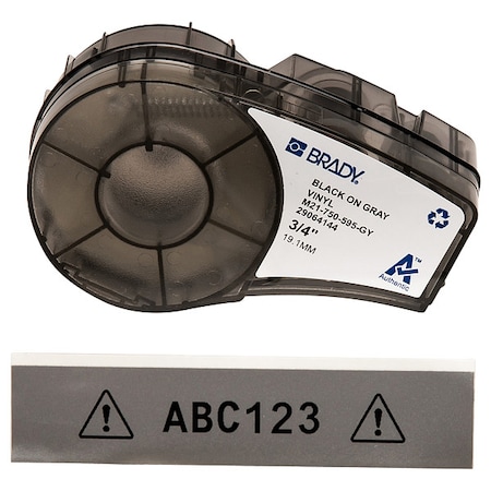 Gray All Weather Vinyl Labels for Brady M210 and M211, 0.75in