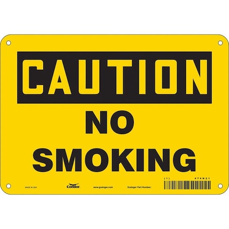 Safety Sign, 7" H, 10" W,  Vertical Rectangle, English, 474N21