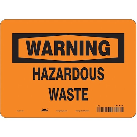 Chemical Sign, 7 in H, 10 in W, Vinyl, Vertical Rectangle, English, 476F62