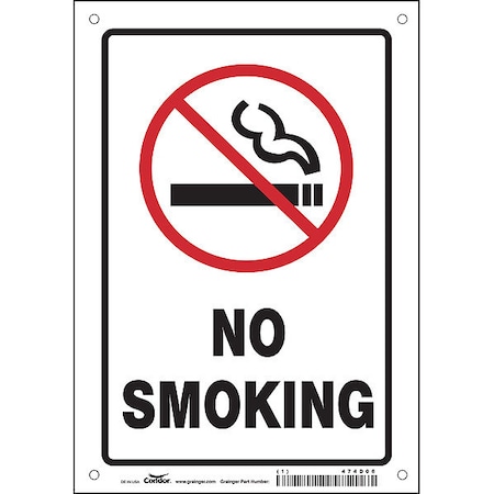 Safety Sign, 10" H, 7 in W, Polyethylene, Horizontal Rectangle, English, 474D06