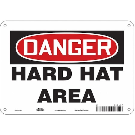 Safety Sign, 7 in Height, 10 in Width, Polyethylene, Vertical Rectangle, English, 466L87