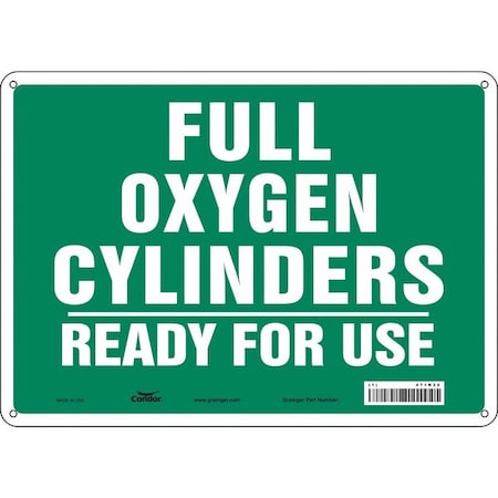 Safety Sign, 10 in Height, 14 in Width, Aluminum, Horizontal Rectangle, English, 471N35