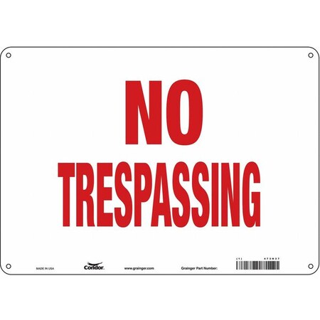 Safety Sign, 10 in Height, 14 in Width, Aluminum, Horizontal Rectangle, English, 473H37