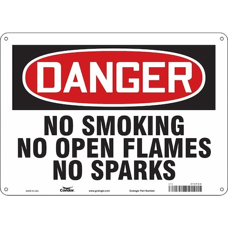 Safety Sign, 10" H, 14 in W,  Horizontal Rectangle, English, 474T28