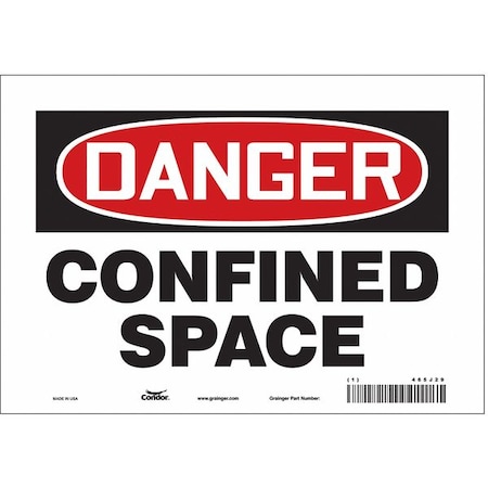 Safety Sign, 7 in Height, 10 in Width, Vinyl, Vertical Rectangle, English, 465J29