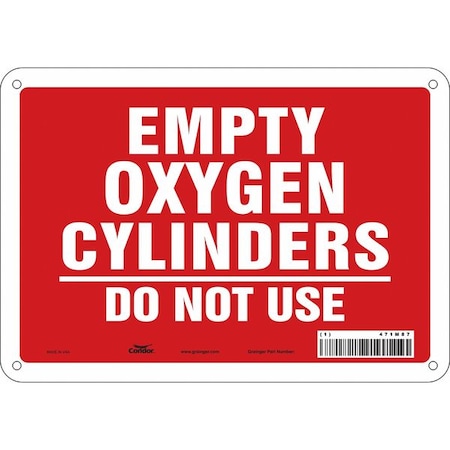 Safety Sign, 7 in Height, 10 in Width, Polyethylene, Vertical Rectangle, English, 471M87