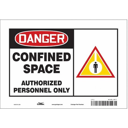 Safety Sign, 7 in Height, 10 in Width, Vinyl, Vertical Rectangle, English, 465J47