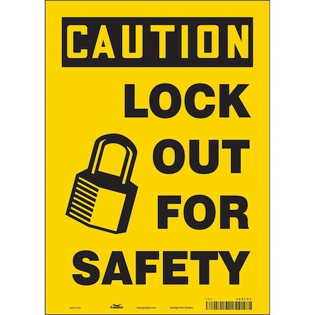 Safety Sign, 14 in Height, 10 in Width, Vinyl, Vertical Rectangle, English, 469L01