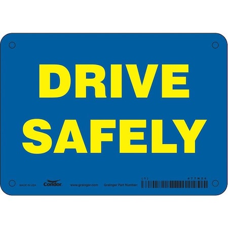 Traffic Sign, 5 in H, 7 in W, Aluminum, Horizontal Rectangle, English, 477N26