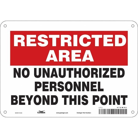 Safety Sign, 7 in Height, 10 in Width, Polyethylene, Vertical Rectangle, English, 472W89