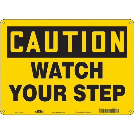 Safety Sign, 10 in Height, 14 in Width, Aluminum, Horizontal Rectangle, English, 469P47