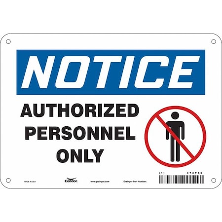 Safety Sign, 7 in Height, 10 in Width, Aluminum, Vertical Rectangle, English, 472T88