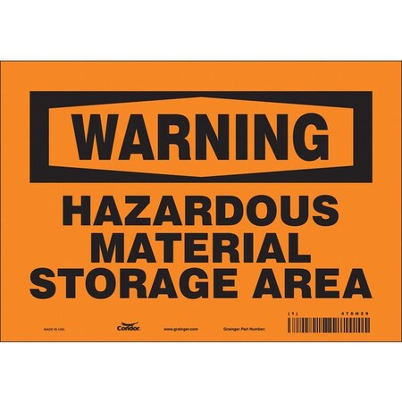 Safety Sign, 7 in Height, 10 in Width, Vinyl, Vertical Rectangle, English, 470H29