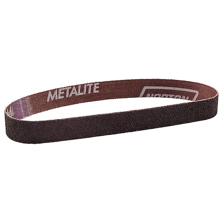 Sanding Belt, 3/4 in W, 18 in L, Coated, Aluminum Oxide, P40 Grit, Extra Coarse, R283 Metalite