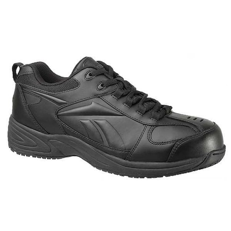 Women's Athletic Shoe, 10 M, Leather, Black