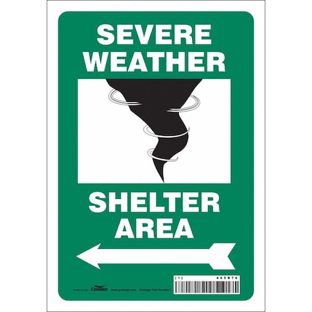 Safety Sign, 10 in Height, 7 in Width, Vinyl, Horizontal Rectangle, English