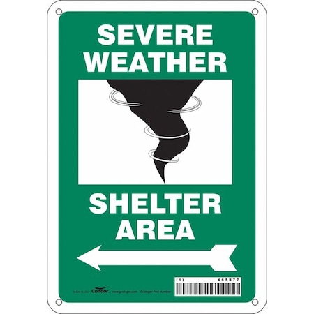 Safety Sign, 10 in Height, 7 in Width, Polyethylene, Horizontal Rectangle, English