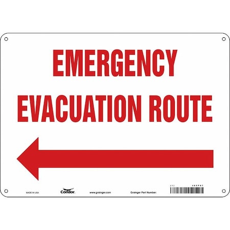 Safety Sign, 10 in Height, 14 in Width, Polyethylene, Horizontal Rectangle, English, 465P97