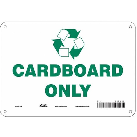 Cardboard Only, 10 in W x 7 in H, Vertical Rectangle, Polyethylene, 468U08