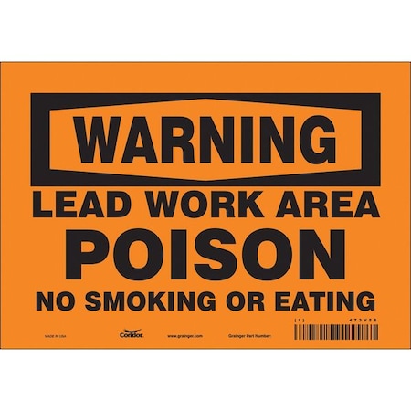 No Smoking Sign, 7" H, 10" W, Vinyl, Vertical Rectangle, English, 473V58