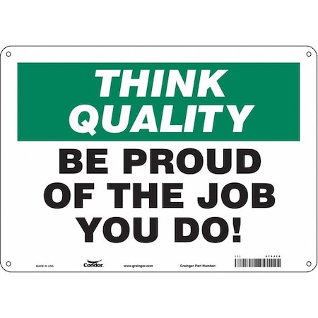 Safety Sign, 10 in Height, 14 in Width, Polyethylene, Horizontal Rectangle, English, 475J16
