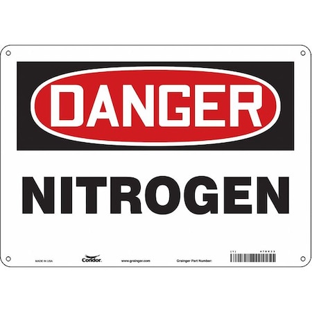 Safety Sign, 10 in Height, 14 in Width, Polyethylene, Horizontal Rectangle, English, 470V33