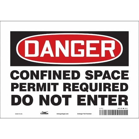Safety Sign, 7 in Height, 10 in Width, Vinyl, Vertical Rectangle, English, 465M22