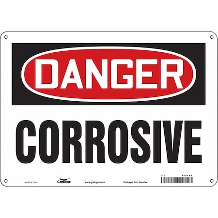 Safety Sign, 10 in Height, 14 in Width, Polyethylene, Horizontal Rectangle, English, 470T62