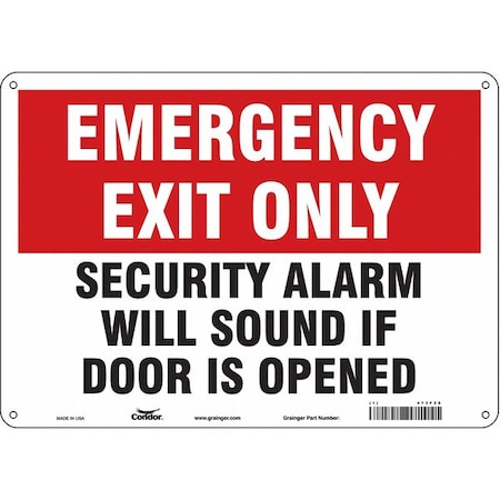 Safety Sign, 10 in Height, 14 in Width, Aluminum, Horizontal Rectangle, English, 473F28