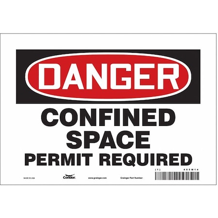 Safety Sign, 7 in Height, 10 in Width, Vinyl, Vertical Rectangle, English, 465M14