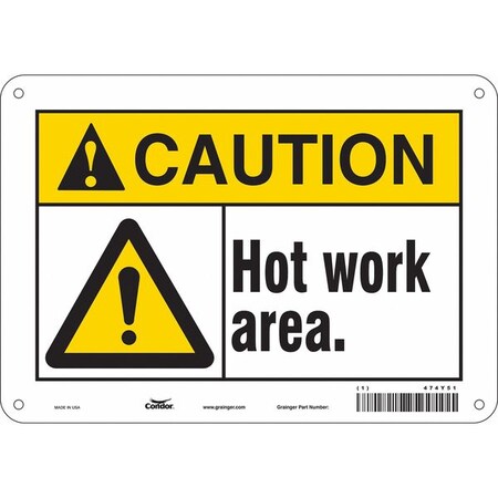 Danger Sign, 7 in H, 10 in W, Polyethylene, Vertical Rectangle, English, 474Y51