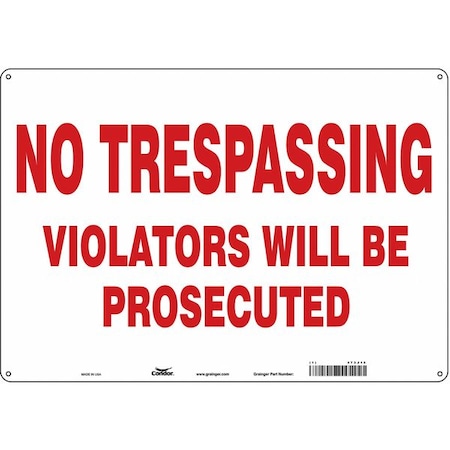 Safety Sign, 14 in H, 20 in W, Aluminum, Horizontal Rectangle, English, 473J16