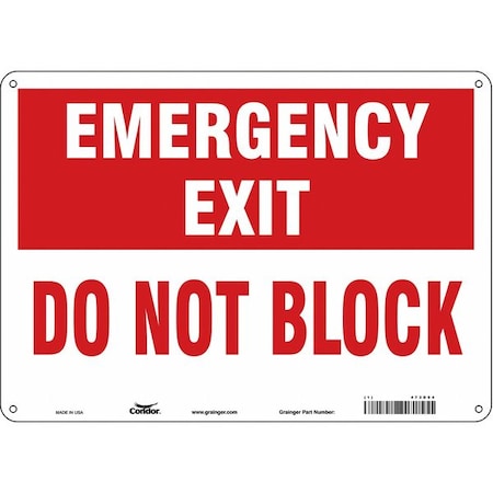 Safety Sign, 10 in Height, 14 in Width, Aluminum, Horizontal Rectangle, English, 473D94
