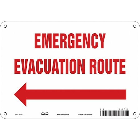 Safety Sign, 7 in Height, 10 in Width, Aluminum, Vertical Rectangle, English, 465P90