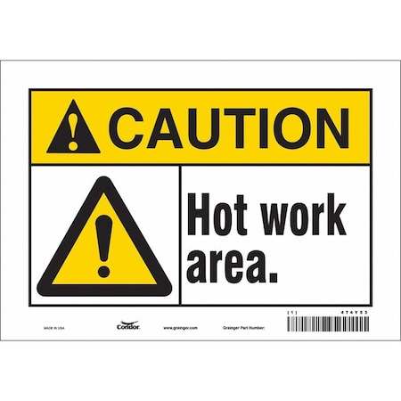 Danger Sign, 7 in H, 10 in W, Vinyl, Vertical Rectangle, English, 474Y53