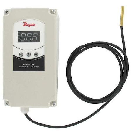 Weatherproof digital temperature switch, single stage, 90 to 255 VAC power supply