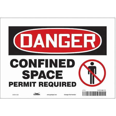 Safety Sign, 7 in Height, 10 in Width, Vinyl, Vertical Rectangle, English, 465M05