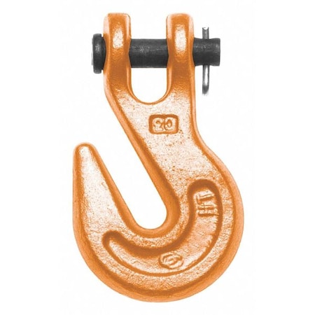 1/2" Alloy Clevis Grab Hook, Forged Alloy, Painted Orange