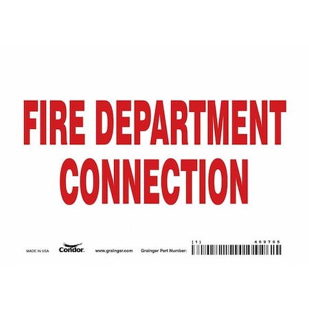 Safety Sign, 5 in Height, 7 in Width, Vinyl, Horizontal Rectangle, English