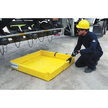 Spill Tray, Yellow, Rectangle, 75 gal