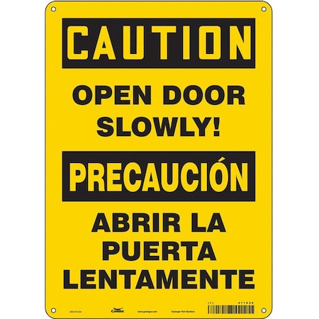 Caution, Open Door Slowly!/Abrir La Puerta Lentamente, 10 in W x 14 in H, Vertical Rectangle, 471X26