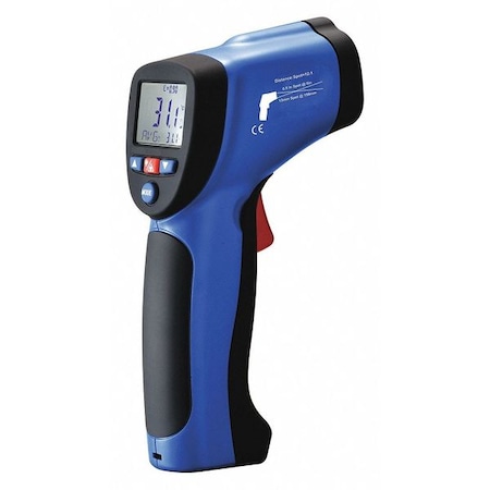 Infrared Thermometer, Adjustable 0.10 to 1.00, -58 Degrees  to 1472 Degrees F, LCD