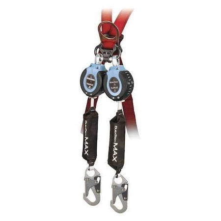 Scorpion Self-Retracting Lifeline, 9 ft. Length, Carabiner, Steel, 2 Leg(s), 310 lb. Weight Capacity