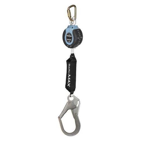 Not Applicable Self-Retracting Lifeline, 9 ft. Length, Carabiner, Steel, 1 Leg(s)