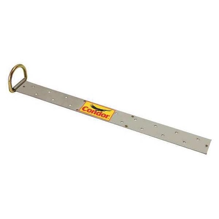 Roof Anchor, 19 in Length, 310 lb Weigth Capacity, Stainless Steel Anchor, Swivel D-Ring