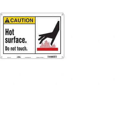 Danger Sign, 10 in H, 14 in W, Aluminum, Horizontal Rectangle, English, 474Y09