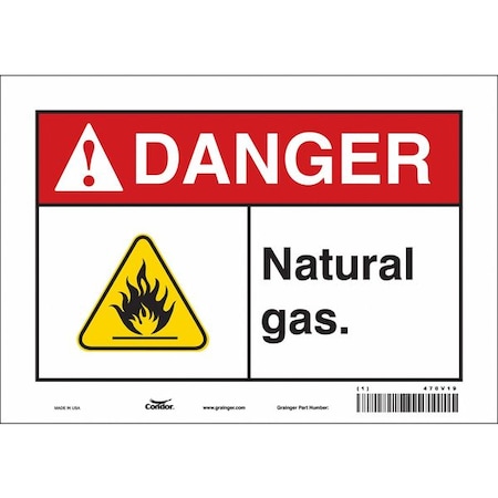 Safety Sign, 7 in Height, 10 in Width, Vinyl, Vertical Rectangle, English, 470V19