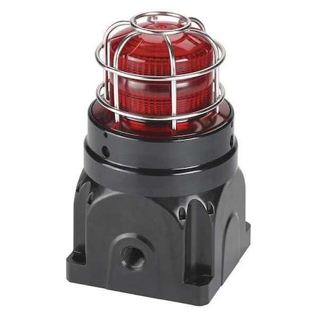 Strobe Light, Red, Xenon, 220 to 240V AC, 60 FPM, Not Applicable Dia., Surface