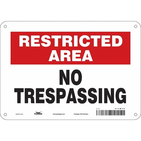 Safety Sign, 7 in Height, 10 in Width, Aluminum, Vertical Rectangle, English, 473M35